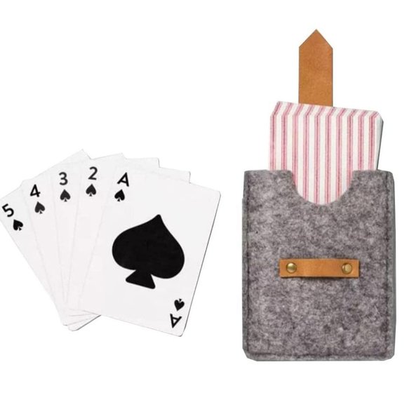 NWT Hearth & Hand Magnolia Playing Cards with Felt Case - Picture 1 of 2